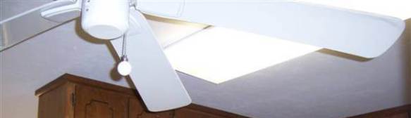 ceiling fan and flourescent